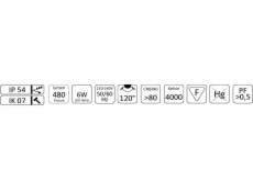 BestService Lumax Vesta LOB201 nástěnné svítidlo zahradní nástěnné svítidlo IP54 venkovní moderní miska 1x6W LED 4000K grafit