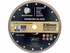 INDICKÁ PROFESIONÁLNÍ DIAMANTOVÁ ČEPEL 230mm TENKÝ STŘIH INDICKÁ PROFESSIONAL