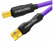 Melodika Melodika MDUAB05 Purple USB 2.0 typ AB kabel, včetně: pro DAC / zařízení lékařská / plotry - 0,5 m