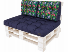 Hobbygarden LEO POLŠTÁŘE 1+2 NAVY MODRÉ S KVĚTY A LISTY
