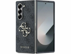 Guess Guess GUHCZFD64GMGGR Z Fold6 F956 černá/černá kůže 4G kovové logo