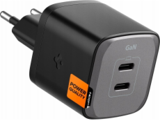 Spigen Spigen ArcStation Pro nabíječka, černá – GaN/2-Port/USB-C PD3.0 45W/USB-C PD3.0 45W/Celkem 45W