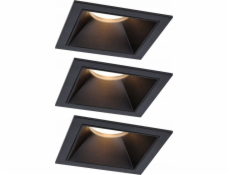 Paulmann Vestavné svítidlo EBL COLE SET 3-STEP DIM set 3x6W 3x470lm 2700K IP44 230V černá / hliník