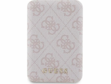 Powerbanka Guess Guess Powerbanka indukční 15W GUPB5FP4EMGP 5000mAh růžová/růžová 4G kůže Kovové Logo MagSafe