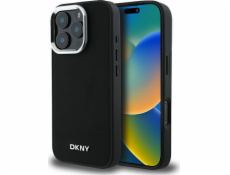 DKNY DKNY DKHMP16LPSCMCLK iPhone 16 Pro 6.3 černo/černé pevné pouzdro Plain Silver Logo MagSafe