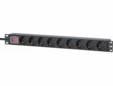 Síťová řešení Intellinet Intellinet 715133 PDU 9 x síťová zásuvka 1U černá