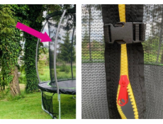 Vnitřní síť Lean Sport pro trampolínu Sport Max 8 stop růžová