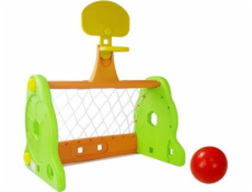 Lean Sport 2v1 fotbalová basketbalová branka pro děti zelená oranžová