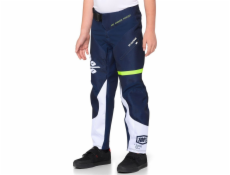 100% Junior kalhoty 100% R-CORE Kalhoty tmavě modrá žlutá vel. 26 (40 EUR) (NOVINKA)