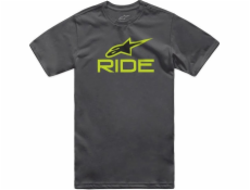 Tričko Alpinestars ALPINESTARS RIDE 4.0 CSF TEE, Charcoal/Lime/Black Velikost: XXL