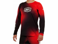 100% Pánské tričko 100% R-CORE X LE Dres dlouhý rukáv Black/Red vel. M (NOVINKA 2023)