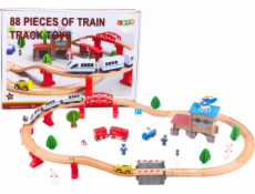 LeanToys Set Vlakové koleje Budovy dřevěných železničních vozů 88 El