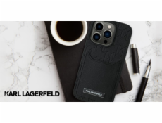 Karl Lagerfeld Karl Lagerfeld KLHCP16SPGKHPRPK iPhone 16 6.1 černé/černé pevné pouzdro Sloty na karty Monogram