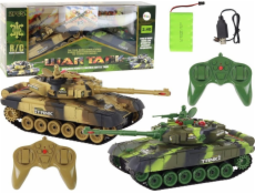 Dálkově ovládané bojové tanky LeanToys Set War Tank RC Battle Infrared