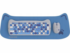 Klávesnice + myš Canyon CANYON Sada klávesnice a myši HSET-W6 s podložkou pod myš