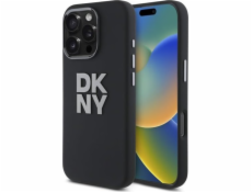 DKNY DKNY DKHCP16LSMCBSK iPhone 16 Pro 6.3 černo/černé pevné pouzdro Tekuté silikonové kovové logo