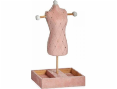 Dárkový dekorační box na nohách Pink Velvet Wood (12 x 40 x 24 cm)