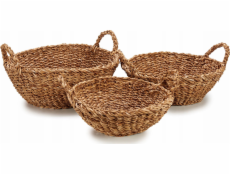 Giftdecor Kulaté koše z mořské trávy GOW, 3 kusy