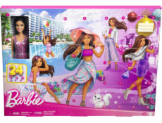 Panenka Barbie Adventní kalendář Barbie s panenkou a 24 překvapeními: oblečení a doplňky (HKB09)