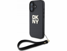 DKNY DKNY DKHCP16SPBSWSK iPhone 16 6.1 černé/černé pevné pouzdro Řemínek na zápěstí Stock Logo