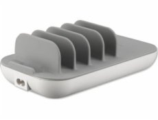 Charger 4smarts 4smarts dobíjecí standice Family Evo 63W, 5x kabel, šedá/bílá