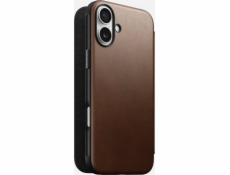 Nomad Nomad Modern Leather Folio, hnědá - iPhone 16 Plus