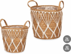 Giftdecor MACRAME boho obaly na květináče, s uchy, 2 kusy