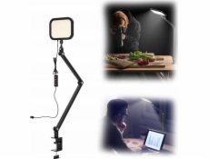 Apexel Studio Lamp Led Stolní Stolní Osvětlení Lampa + Svěrák pro Vlog Video Live Photo / Apl-fl25