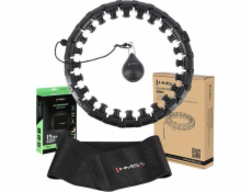 HMS HULA HOP SET HHW12 ČERNÁ S VÝSTUPKY A HMS HMOTNOSTÍ + PÁSEK BR163 BLACK PLUS VEL.