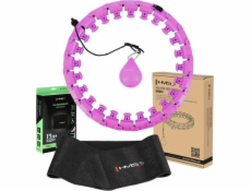 HMS HULA HOP SET HHW12 FIALOVÁ S VÝSTUPKY A HMS HMOTNOSTÍ + PÁSEK BR163 BLACK PLUS VEL.