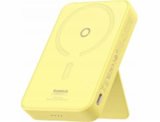 Powerbanka Baseus OS-Baseus MagPro magnetický držák bezdrátová rychlonabíjecí power banka 5000mAh 20W citrónově žlutá (s jednoduše sériovým nabíjecím kabelem Type-C až Type-C (20V/3A) 30cm bílý)
