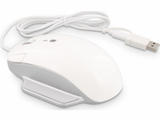 Myš LMP LMP Elite Pro USB-C/USB-A bílá/stříbrná