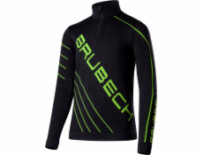 Brubeck LS1636J Fotbalová mikina s krátkým zipem DRY JUNIOR černá/neon 164/170