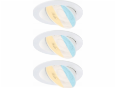 Paulmann Sada vestavných svítidel ANMUS LED DIM 3X5W 700lm 105mm 2700K-6500K IP20 230V bílá / hliník