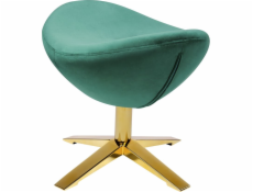 King Home podnožka EGG WIDE VELVET GOLD tmavě zelená