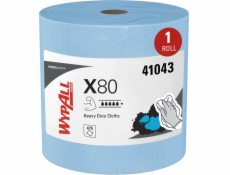 WYPALL Kimberly-Clark WypAll X80 - Velká role čisticího hadříku, perforovaná - Modrá