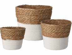 Home Styling Collection Ratanové úložné koše, 3 kusy