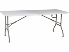 Saska Garden STRAVOVACÍ STŮL SKLÁDACÍ DO KUFRU 180x70CM MAX.100KG BÍLÝ