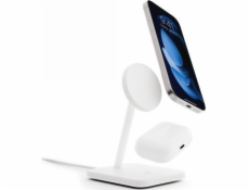 Nabíječka Twelve South Twelve South HiRise 2 Deluxe Charger – bezdrátová nabíječka Qi2 kompatibilní s MagSafe pro dvě zařízení (bílá)