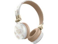 Guess Guess Bluetooth ENC GUBH70E4PTMH sluchátka do uší bílá 4G trojúhelníkový kulatý tvar