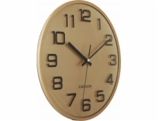 Karlsson Nástěnné hodiny zlaté 3D ČÍSLA, O 30,5 cm