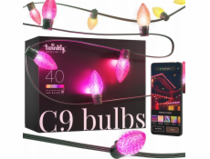 Twinkly Twinkly C9 Žárovky Smart LED 40 RGB osvětlení vánočního stromku, 12,2m, Žalias drát|Twinkly