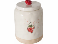 Keramická kuchyňská dóza Boltze s víkem, JAHODA