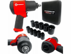 Rázový utahovák Forcekraft Vzduchový rázový utahovák TWIN HAMMER 720Nm 1/2
