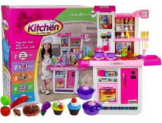 LeanToys Kitchen Pink with Water Pots Food Sound