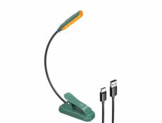 Bezdrátová lampička GLCSNTBL102G Glocusent mini s klipem na knihu, USB-C Green
