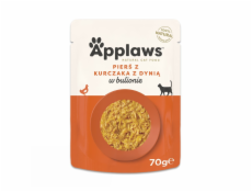 APPLAWS Chicken breast with pumpkin in broth - mokré krmivo pro kočky - 70g