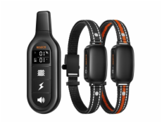 RojecoPD521 1000m výcvikový obojek pro psy se 2 obojky (černý)