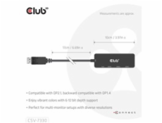 Club3D hub MST (Multi Stream Transport) DisplayPort 1.4 na 3x HDMI 8K60Hz (M/F)