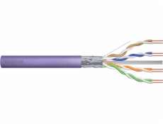 Inštalačný telekomunikačný kábel cat 6, F/UTP, Dca, pevný, AWG 23/1, LSOH, 50m, fialový